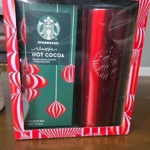 Starbucks Red Tumbler and Hot Cocoa Gift Set